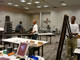 Classroom being reconfigured 15 mins before class.  They did a great job under the circumstances