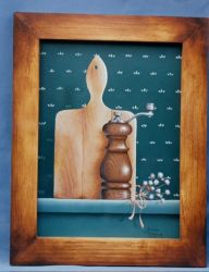 Cutting Board and Pepper Mill by Deanne Fortnam MDA