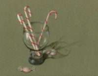 Candy Canes Tutorial - Colored Pencils